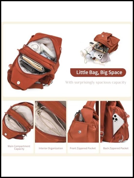 3-in-1 Anti-Theft Convertible Travel Tote Bag, Waterproof Nylon Shoulder main image 5